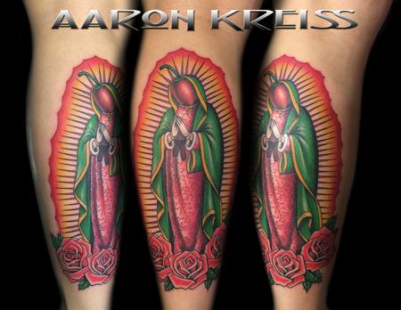 Tattoos - funny virgin mary chili pepper tattoo - 102154